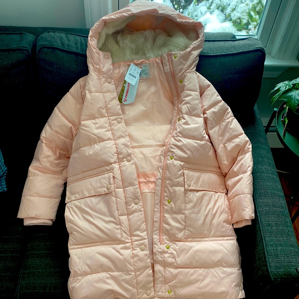 Pink kid’s Primaloft winter coat
